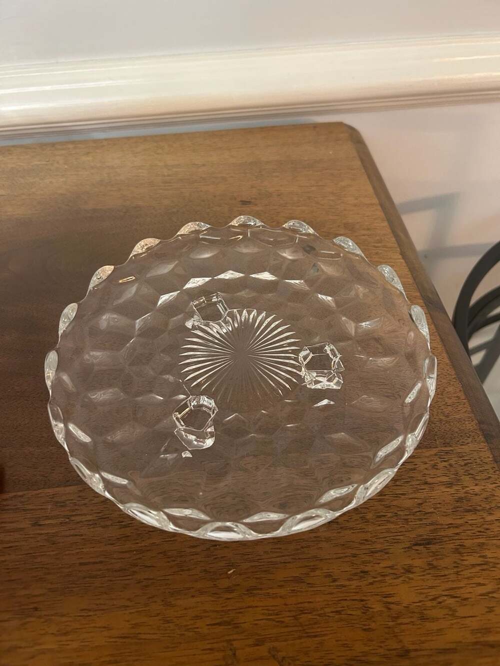 Fostoria American Footed Bonbon Candy Dish Glass Tidbit Tray ~ Excellent